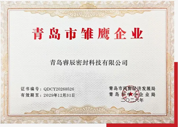 Qingdao Ruichen Sealing Technology Co., Ltd. telah dipilih sebagai Qingdao 